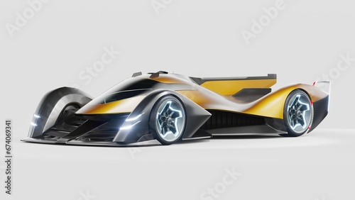 3D rendering of a brand-less generic concept racing car   © Andrus Ciprian