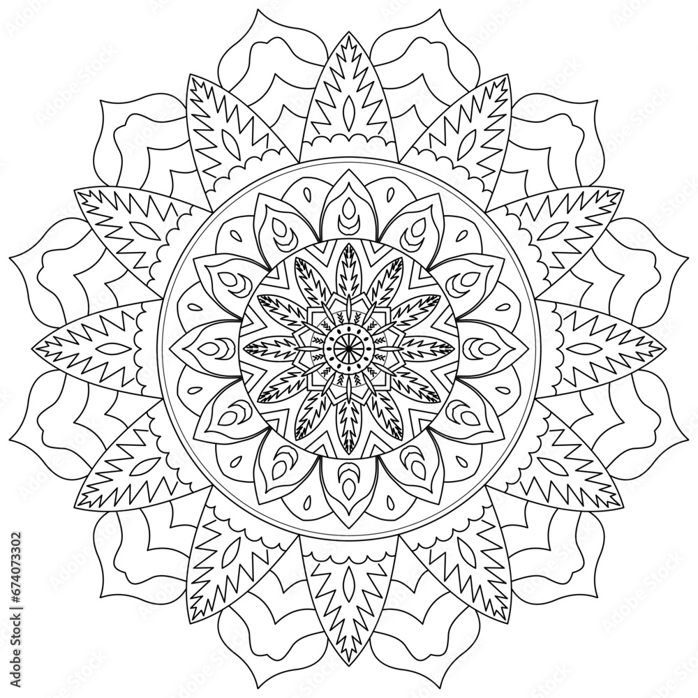 Fototapeta premium Mandala circle indian vector illustration