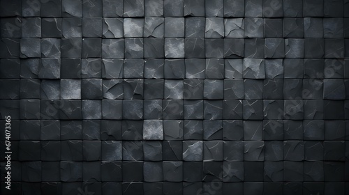 Texture of Mosaic Tiles in anthracite Colors. Rustical Background