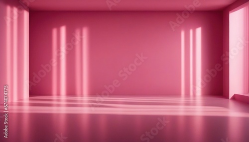 empty space in pink tones with a play of light and shadow