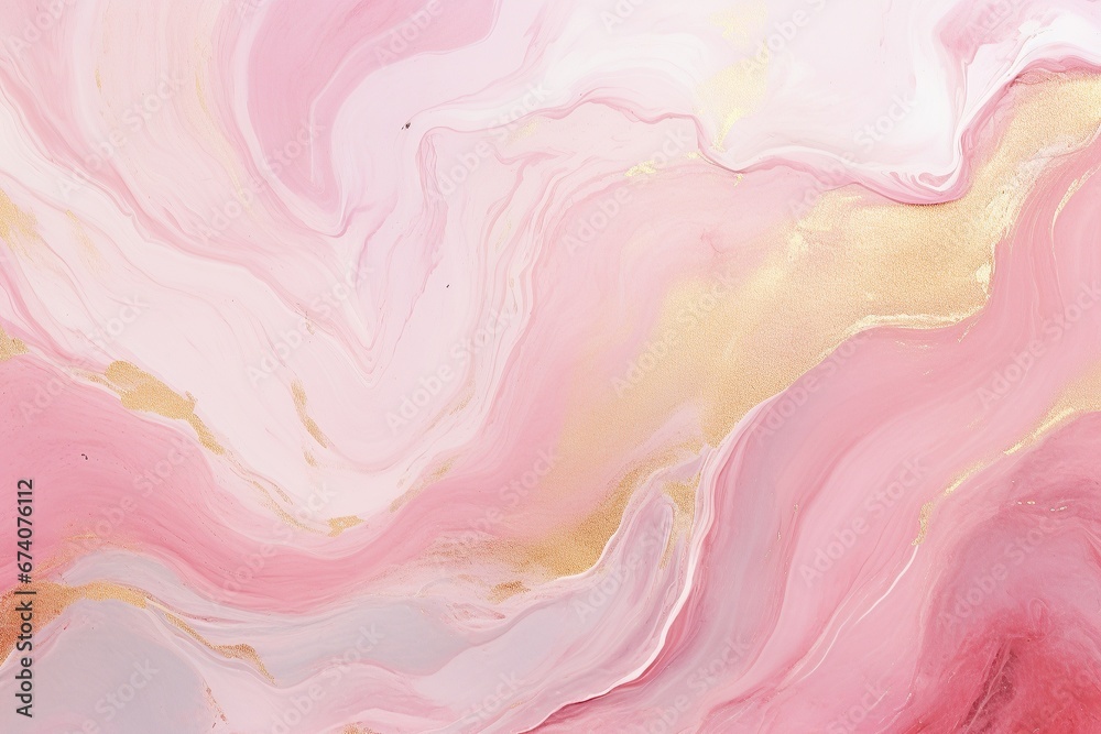 pink abstract background, marble texture, pink and golden wallpaper