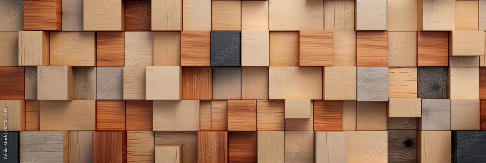 Textured Wooden Block Composition Textured Wooden Block Composition