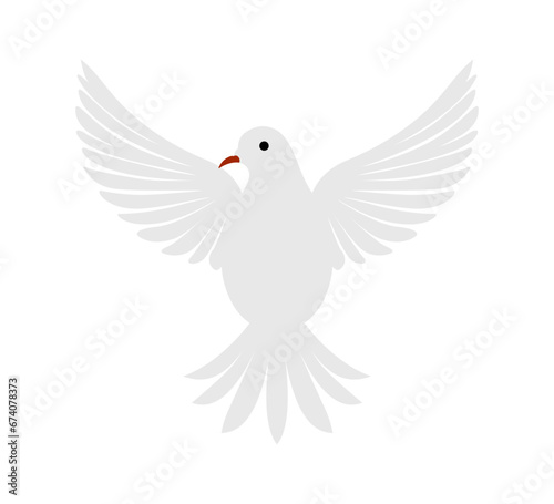 Flying White Dove