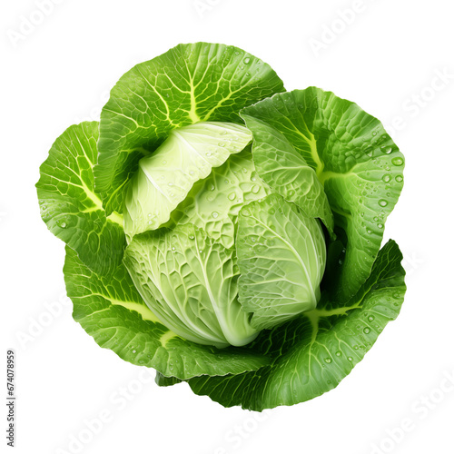 Cabbage isolated on transparent or white background, png