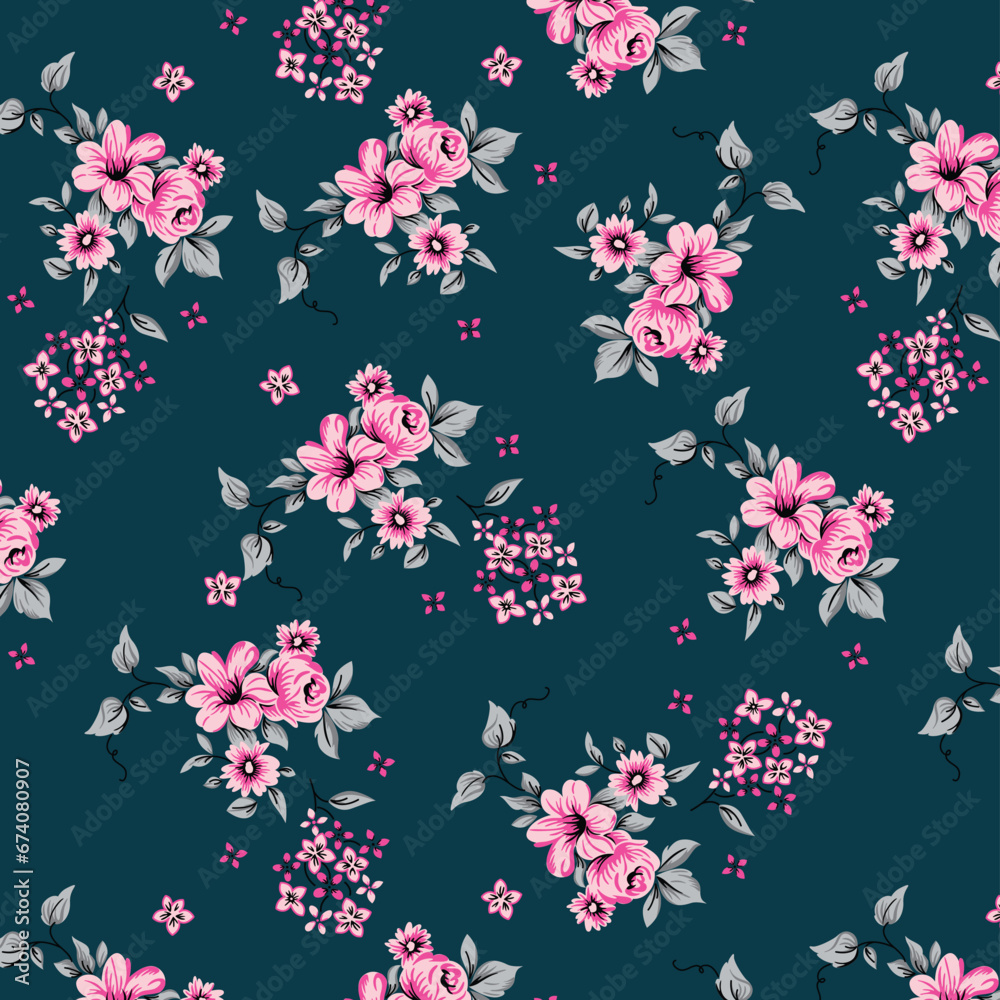 Roses Bouquet pattern with small flowers