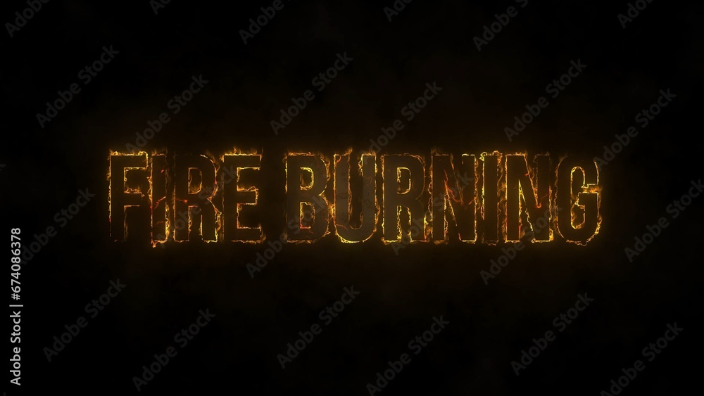 Fire Lava Lettering Design Lava Fire Heated Coal Text Title Intro Stock Template | Adobe Stock