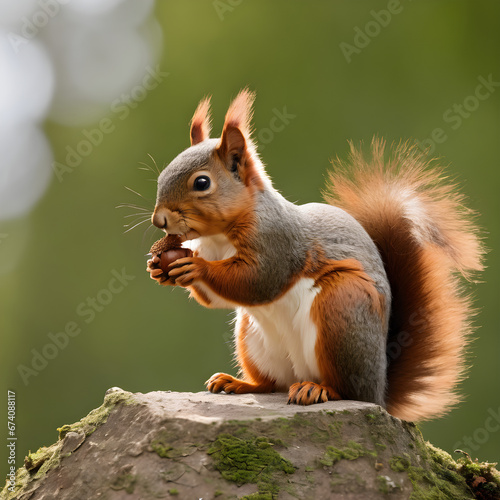 squirrel and acorn Created by artificial intelligence