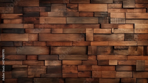 3D and realistic textured brown wood background. a wooden plank with a detailed 3d cube texture wood backdrop