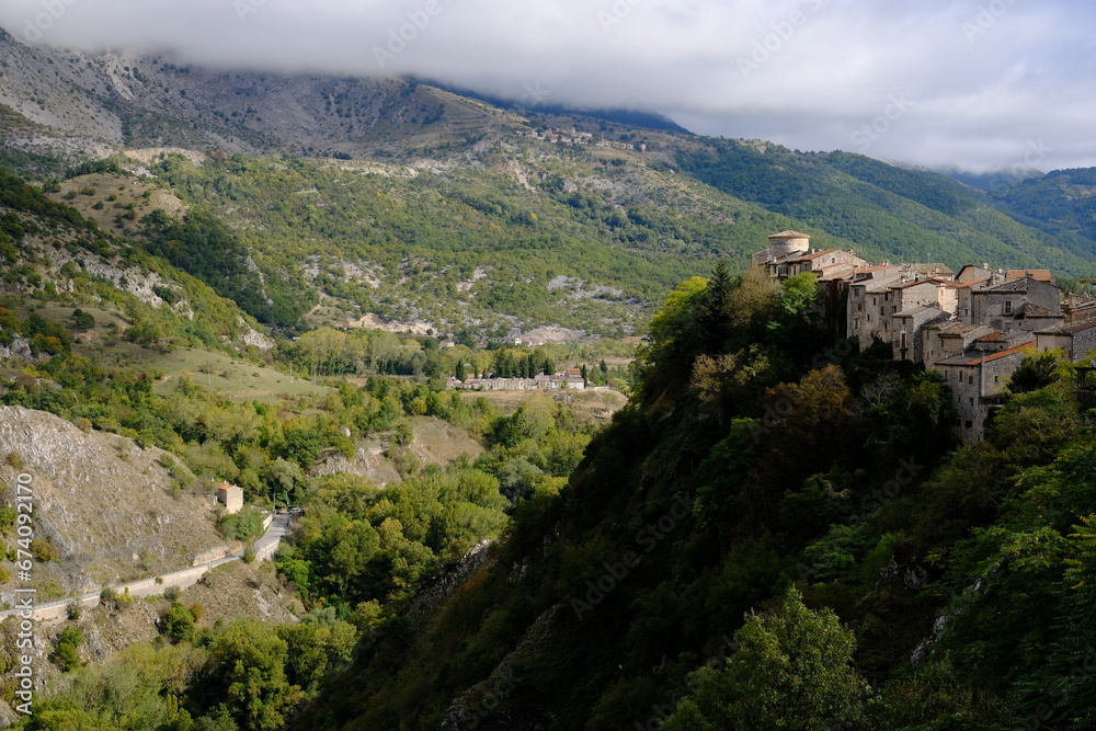 Fototapeta premium view from the top of the mountain, Italy Ambrosia