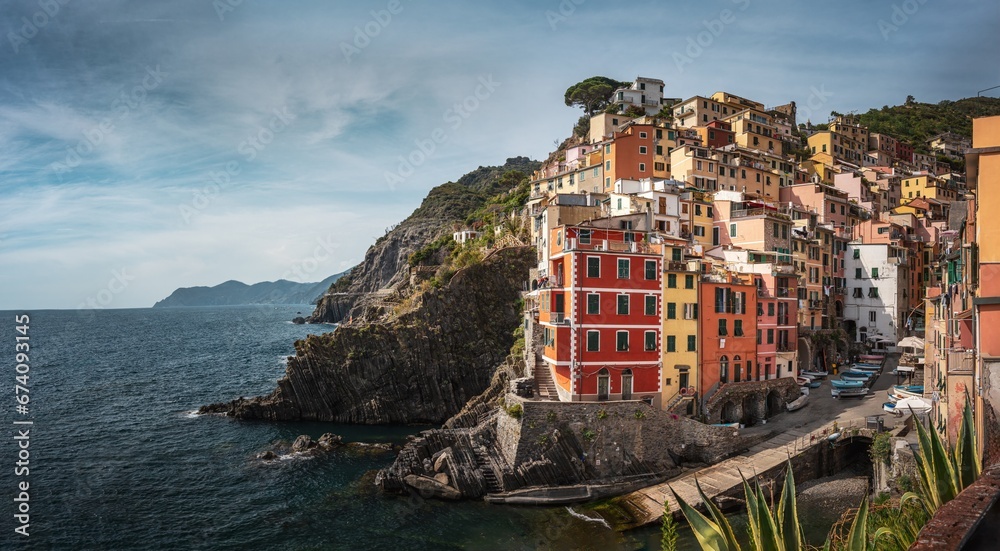 Riomaggiore - italian city in Cinque Terre, Italy, Liguria.