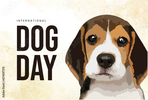 International Dog Day celebration. International Dog Day background. world dog day. August 26. Vector illustration. poster, banner, greeting card, flyer. Happy National Dog Day. sale. event, party