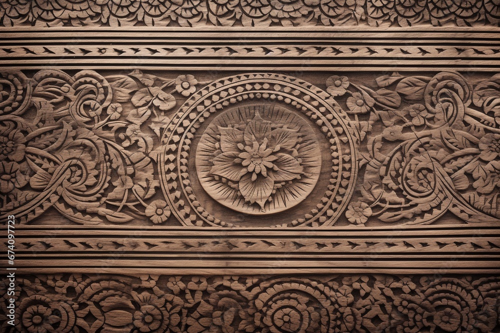 The Legacy of Artistry: An Intricate Wood Carving Background Wallpaper Texture - Where Time-Honored Craftsmanship and Elegance Meet in Each Handcrafted Detail