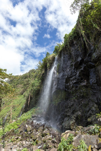 A view of waterfall in La Reunion