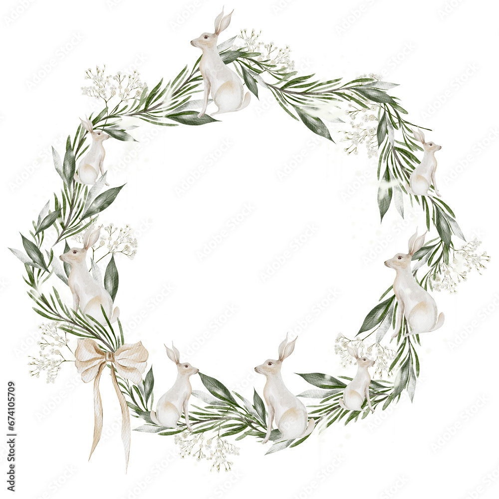 Watercolor christmas bouquet. Watercolor christmas bouquet.