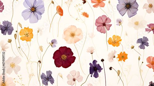 seamless floral background   generative AI