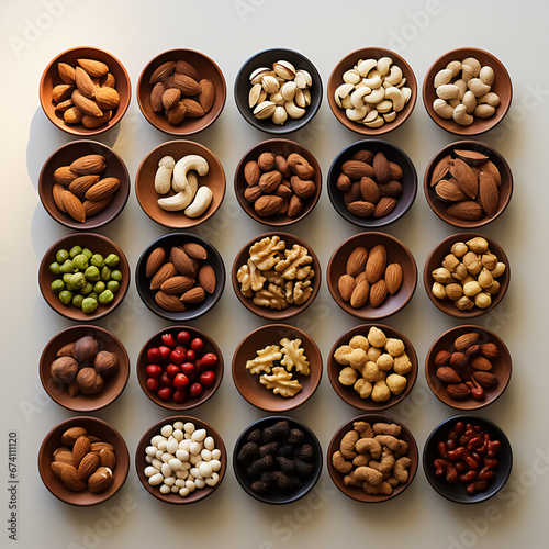Image of many nuts closed-up © Yevheniia