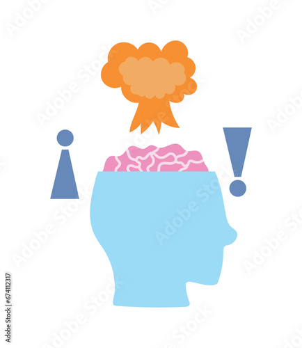 adhd illustration with person profile