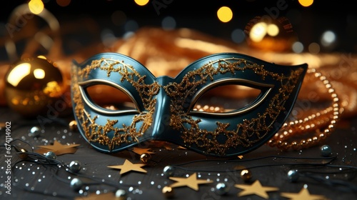 Luxury Venetian Mask On Dark Glitter , Bright Background, Background Hd