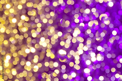 golden glitter vintage lights background. silver and gold. de-focused Generated image