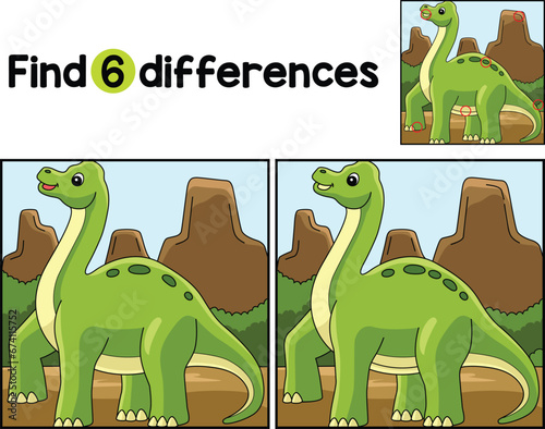 Brachiosaurus Dinosaur Find The Differences