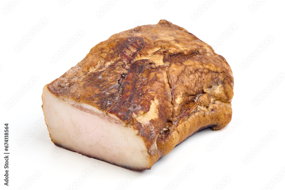 Smoked Pork meat, isolated on white background. Smoked Pork meat, isolated on white background.