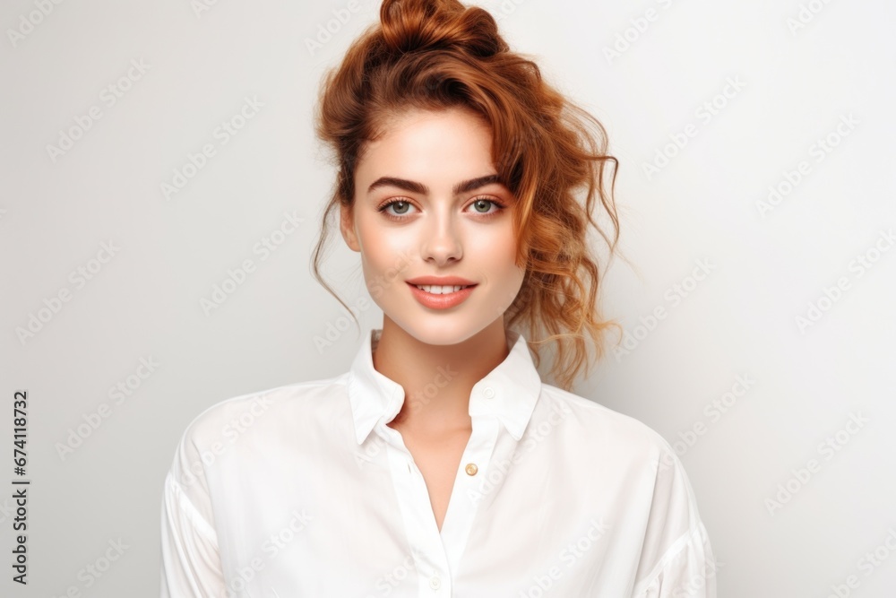 Young attractive woman dressed in business style. Successful business woman, employee, manager. Young attractive woman dressed in business style. Successful business woman, employee, manager.