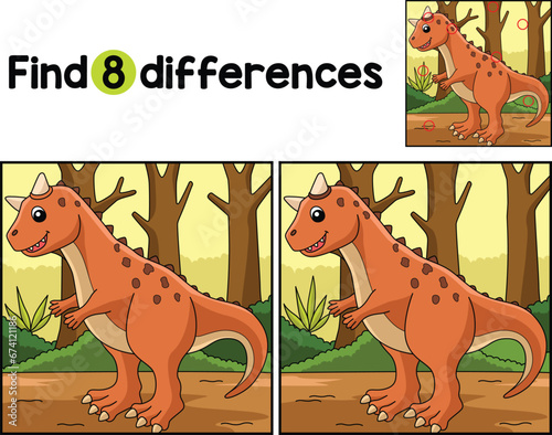 Carnotaurus Dinosaur Find The Differences