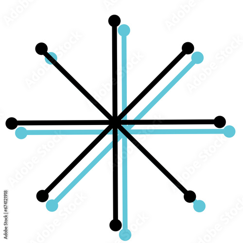 Atomic MCM graphic element mid century