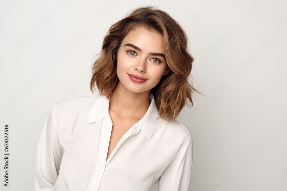 Young attractive woman dressed in business style. Successful business woman, employee, manager. Young attractive woman dressed in business style. Successful business woman, employee, manager.