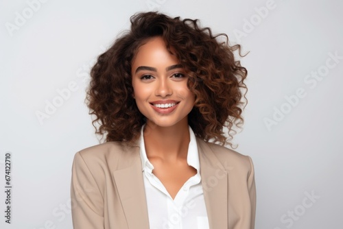 Young attractive woman dressed in business style. Successful business woman  employee  manager.