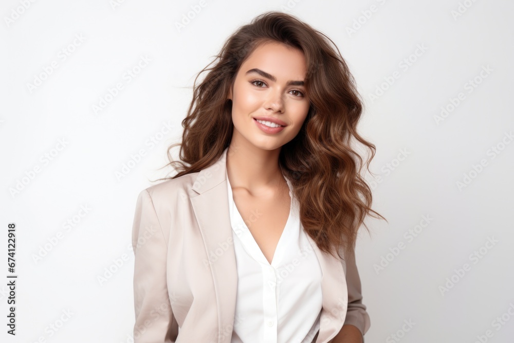 Young attractive woman dressed in business style. Successful business woman, employee, manager. Young attractive woman dressed in business style. Successful business woman, employee, manager.