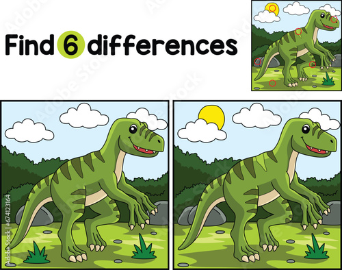 Velociraptor Dinosaur Find The Differences