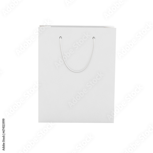 a white Paper Bag isolated in a white background