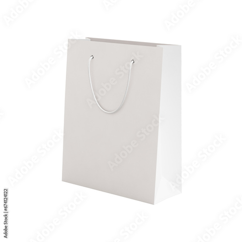 a white Paper Bag isolated in a white background