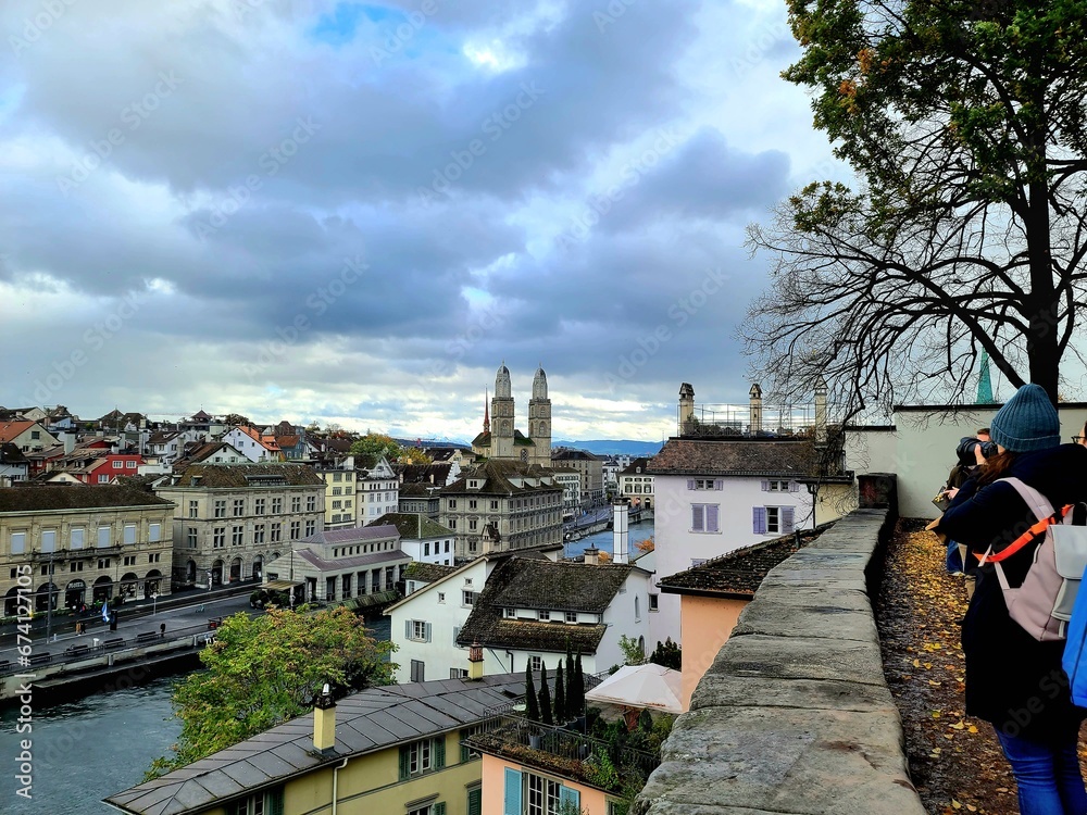 Obraz premium Zurich best views in November 2023