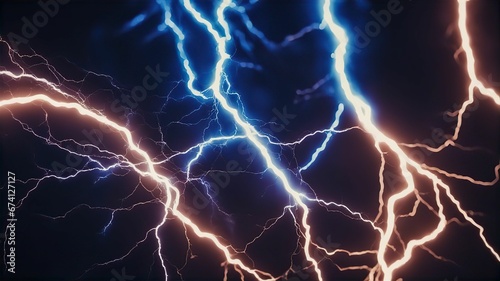 blue lightning abstract electrical background 