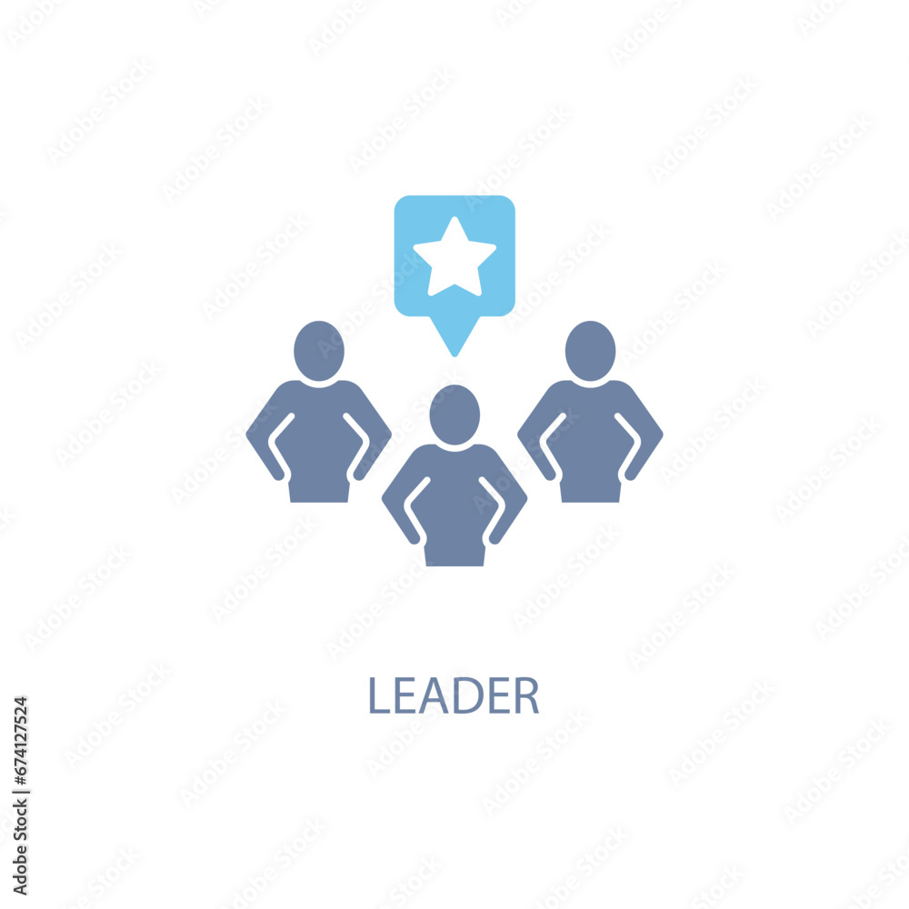 Leader concept line icon. Simple element illustration. Leader concept outline symbol design.