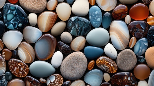 Colorful stone background texture on the beach