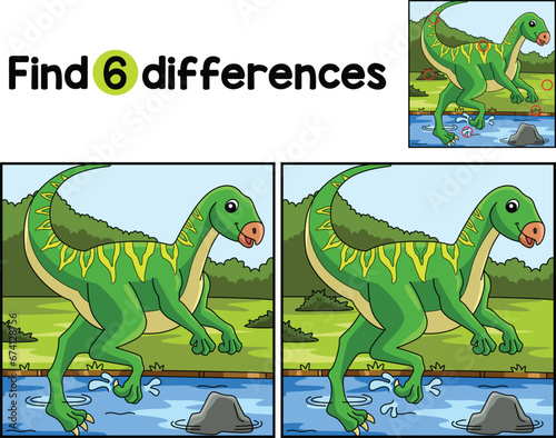 Qantassaurus Dinosaur Find The Differences