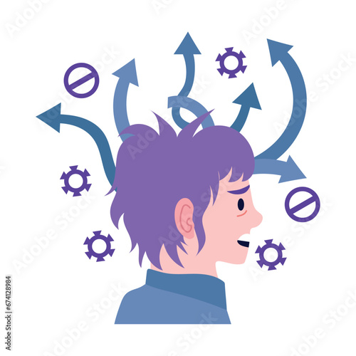 attention deficit hyperactive disorder illustration