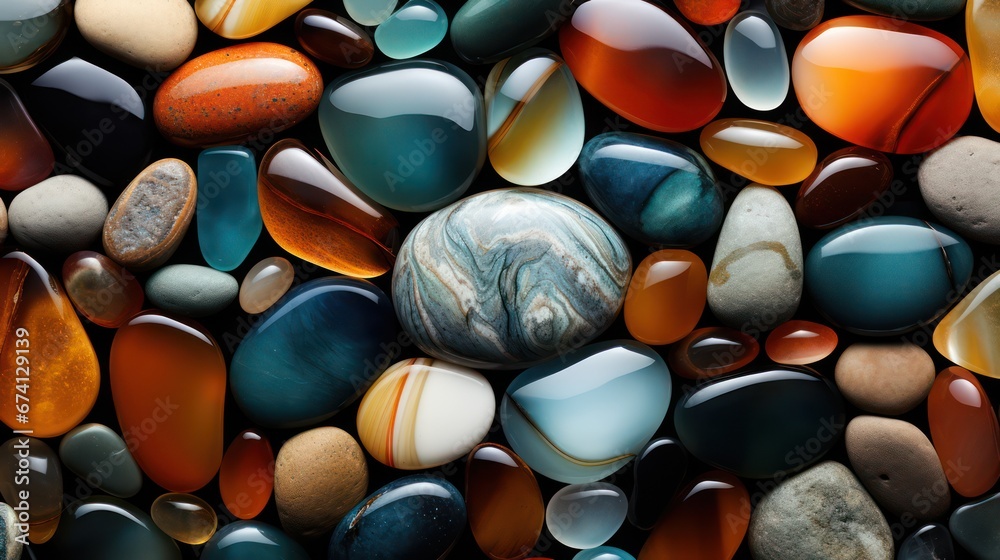 Colorful stone background texture on the beach Colorful stone background texture on the beach