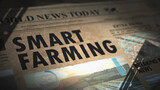 Digital Newspaper with smart farming and Agritech articles - 3D render