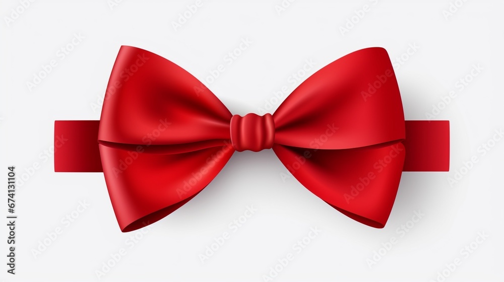 red ribbon isolated on white