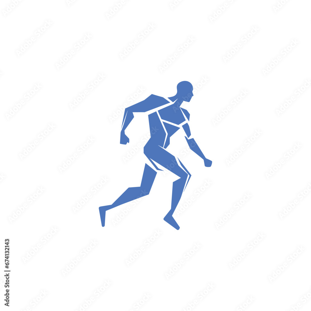 Running man silhouette