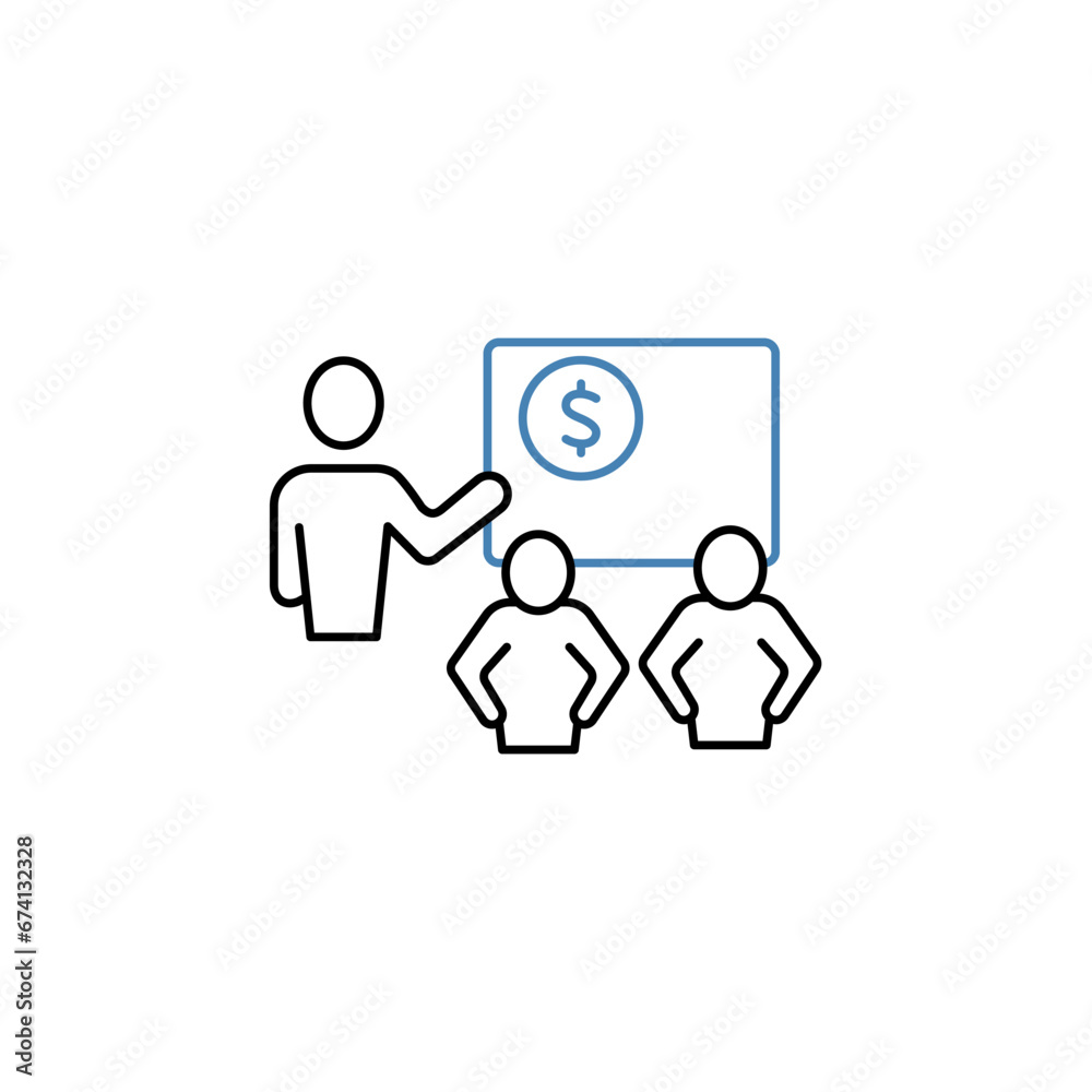 Coaching concept line icon. Simple element illustration.Coaching concept outline symbol design. Coaching concept line icon. Simple element illustration.Coaching concept outline symbol design.