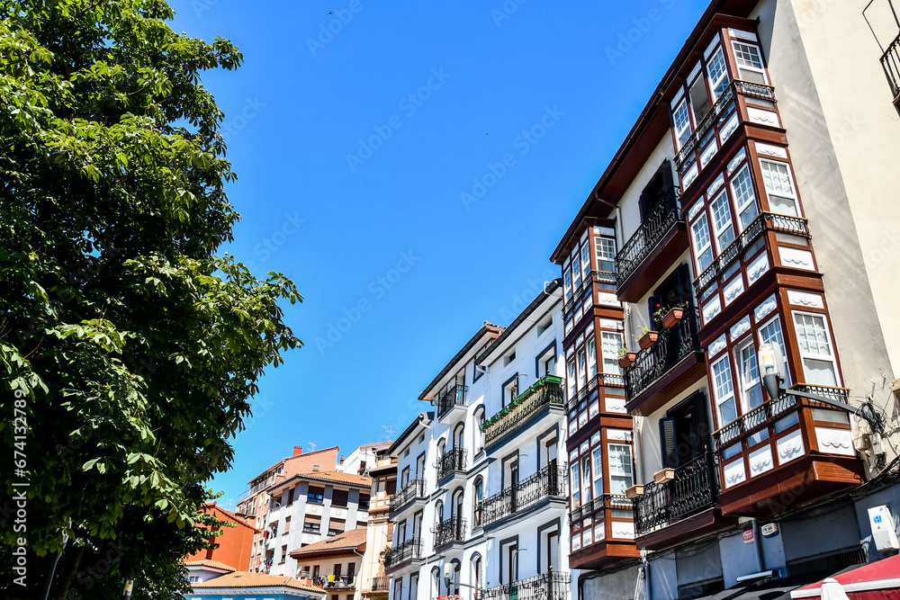 View of bermeo city, spain ,europe , bermeo Biscaglia Basque country