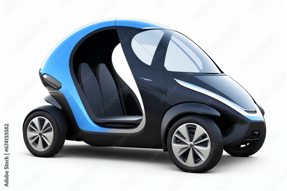 a brand-less generic concept car. Modern electric car on a white background with a shadow. a brand-less generic concept car. Modern electric car on a white background with a shadow.
