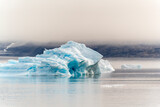 iceberg in polar regions foggy sky