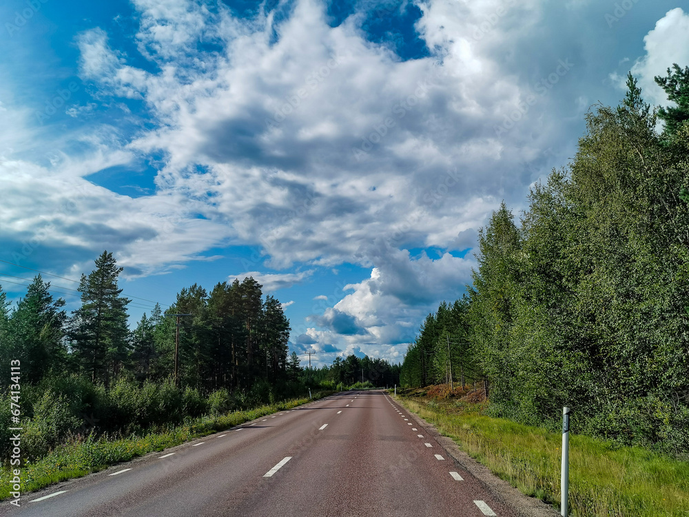 road to the sky , image taken in sweden, scandinavia, , europe