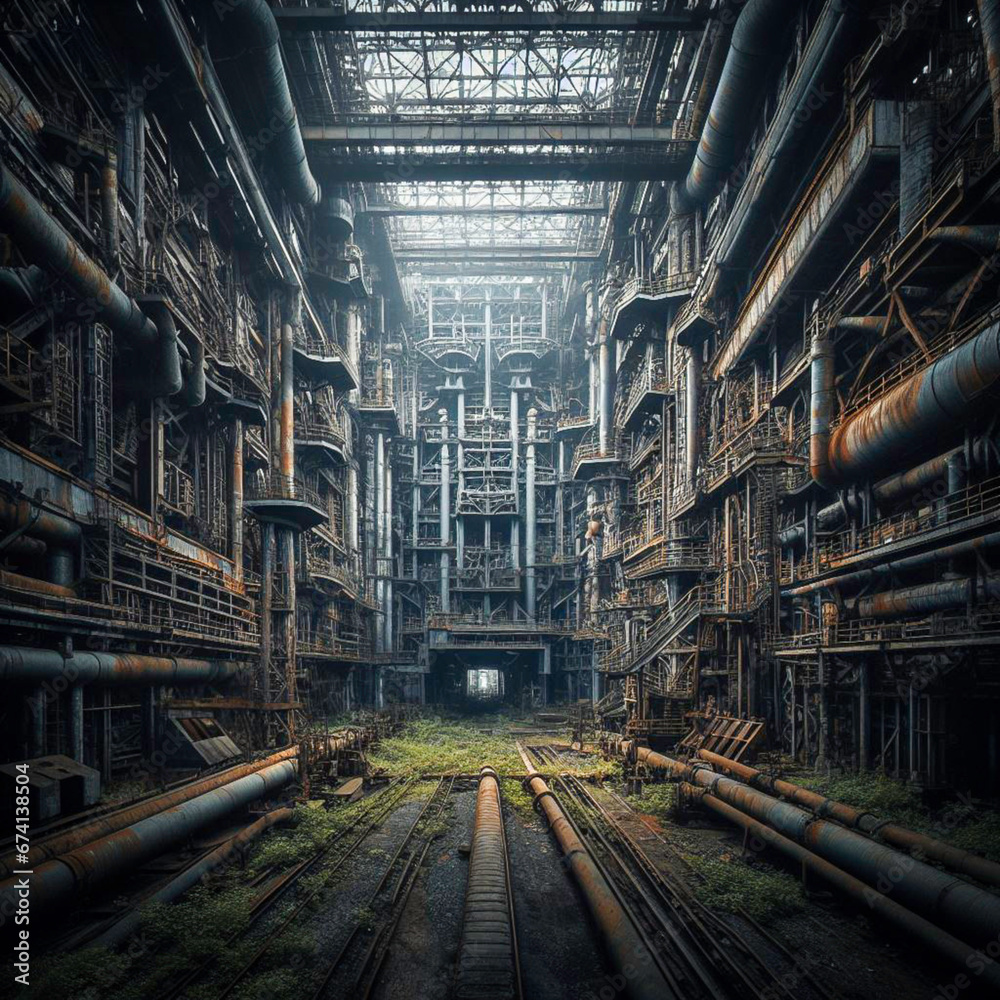 Obraz premium old abandoned factory